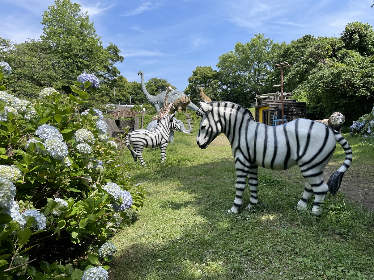 【わかやまぶらぶら】美しき紫陽花と動物・恐竜たちの共演を激写せよ!/和歌山市森林公園