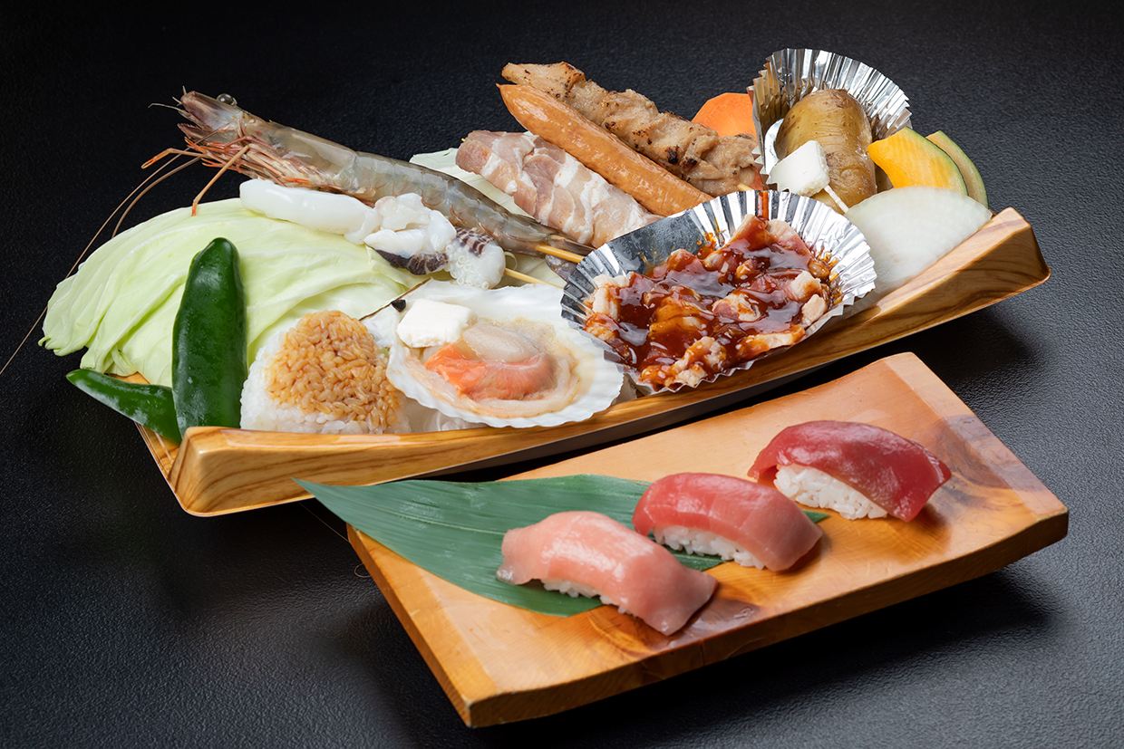 夏限定サンセットバーベキュー祭り 「浜焼きバーベキュー&本鮪食べ比べ寿司セット」開催!