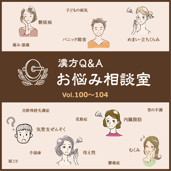 漢方江本薬局コラム『漢方Q&Aお悩み相談室』/第100回~第104回